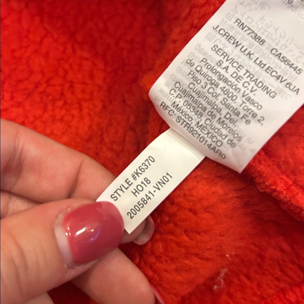 J.Crew Polartec fleece half-zip pullover jacket in red - Picture 5 of 7